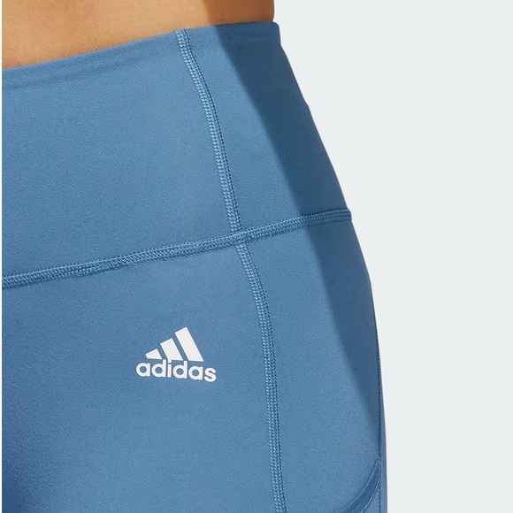 Adidas OPT St 3/4 Tig Blue Athletic Tights - Picture 3 of 16